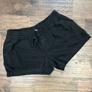 Old Navy | Black Linen Shorts w/ Pockets